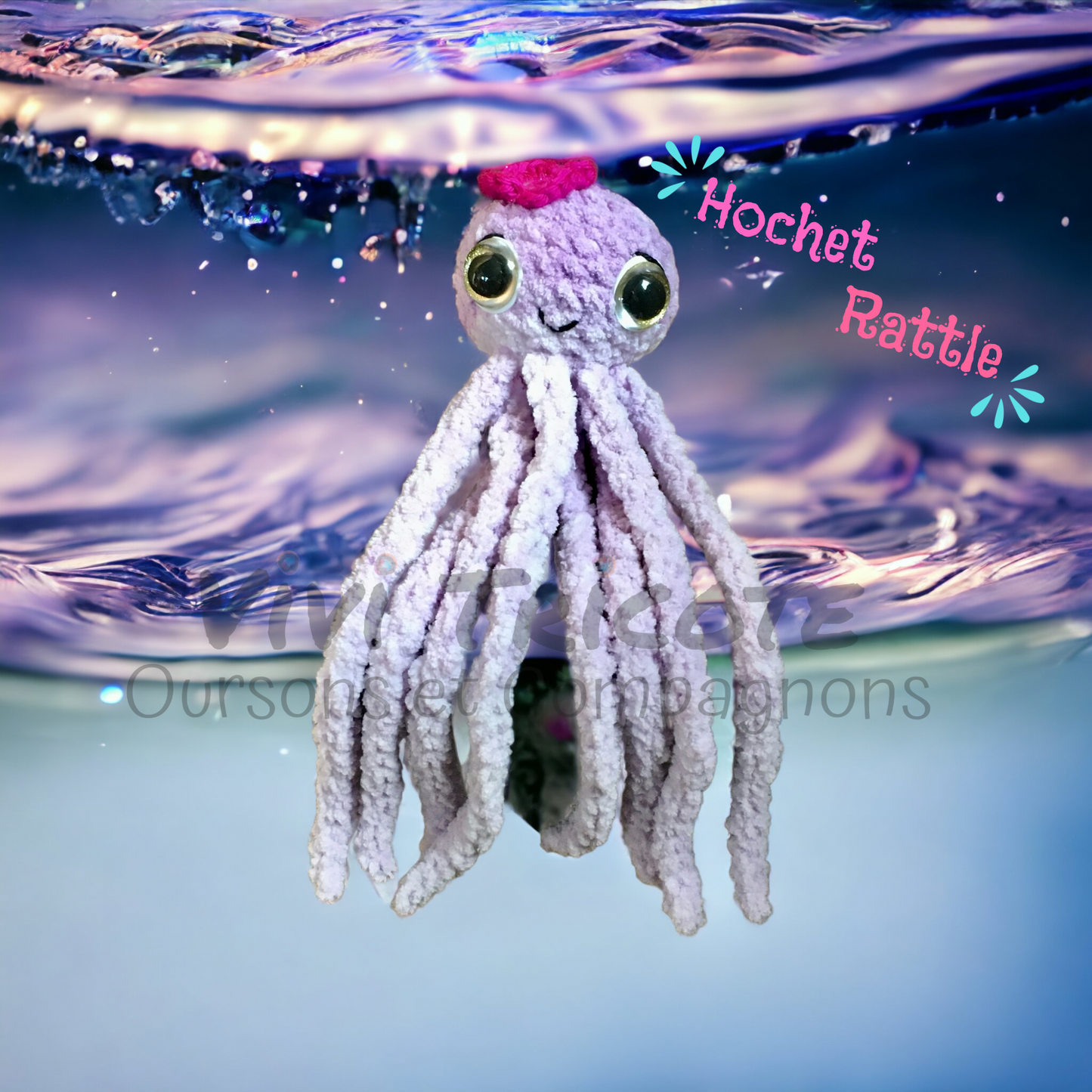 OCTO THE OCTOPUS - Amigurumi RATTLE #962