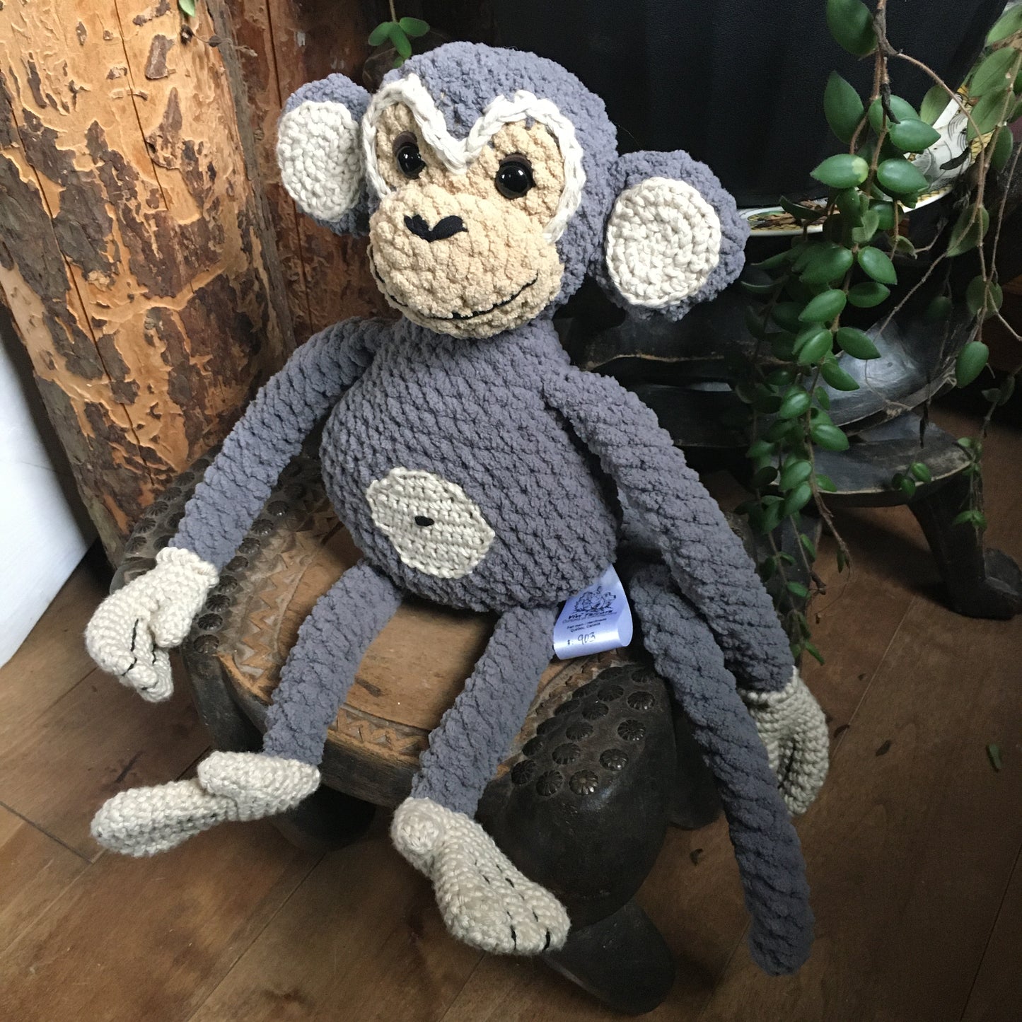 PRE-ORDER - MOOKIE the funny little monkey - gray and beige