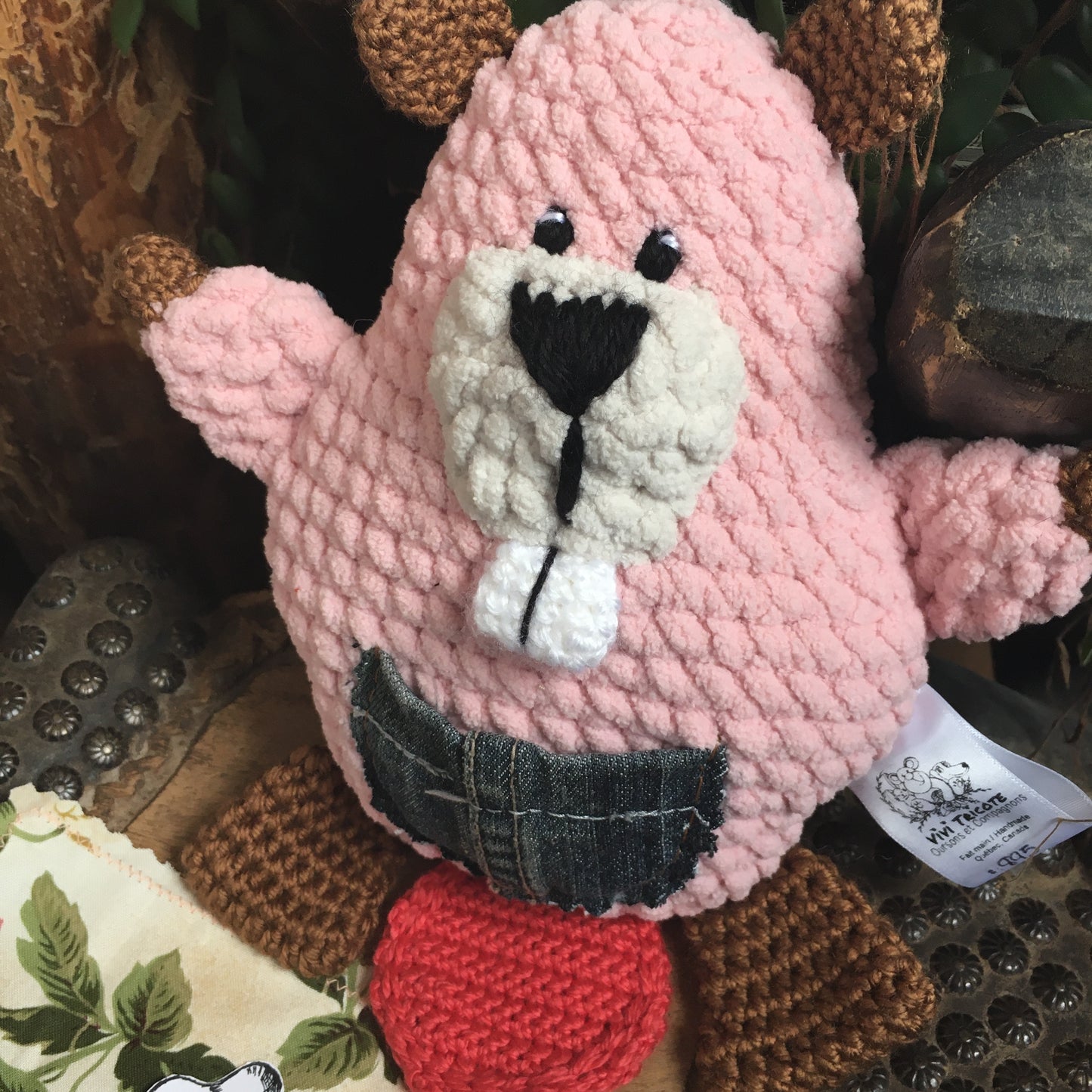 TIMÉO LE BÉBÉ CASTOR rose, l’ami de la fée des dents