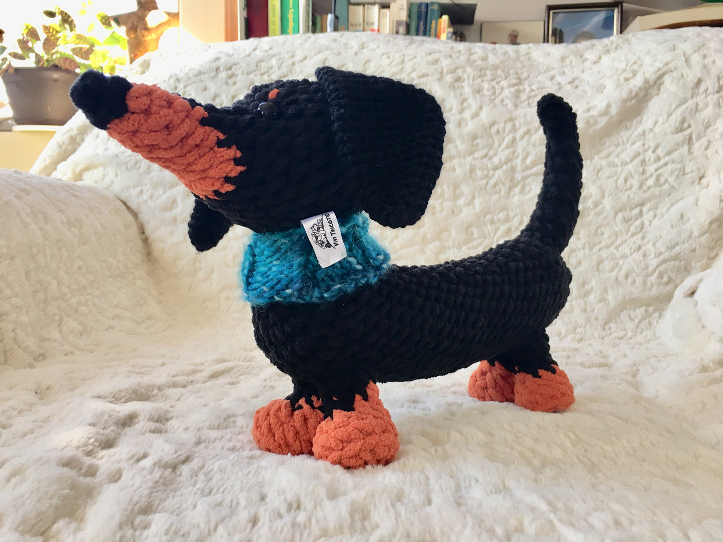 PRĂ COMMANDE - BONNIE TOUTOU, peluche teckel standard ou ultra longue