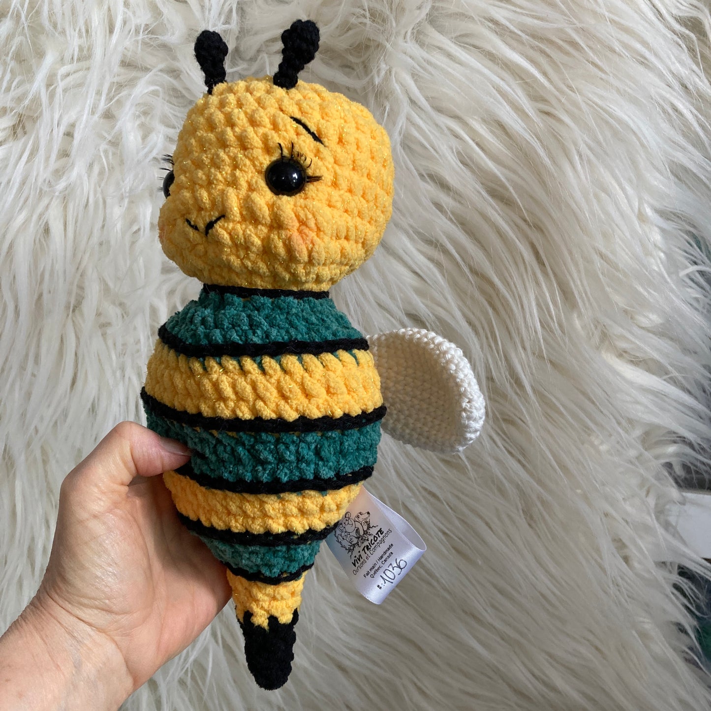 BEEBEE L’ABEILLE aux couleur Bling-bling Jaune et vert (1036)