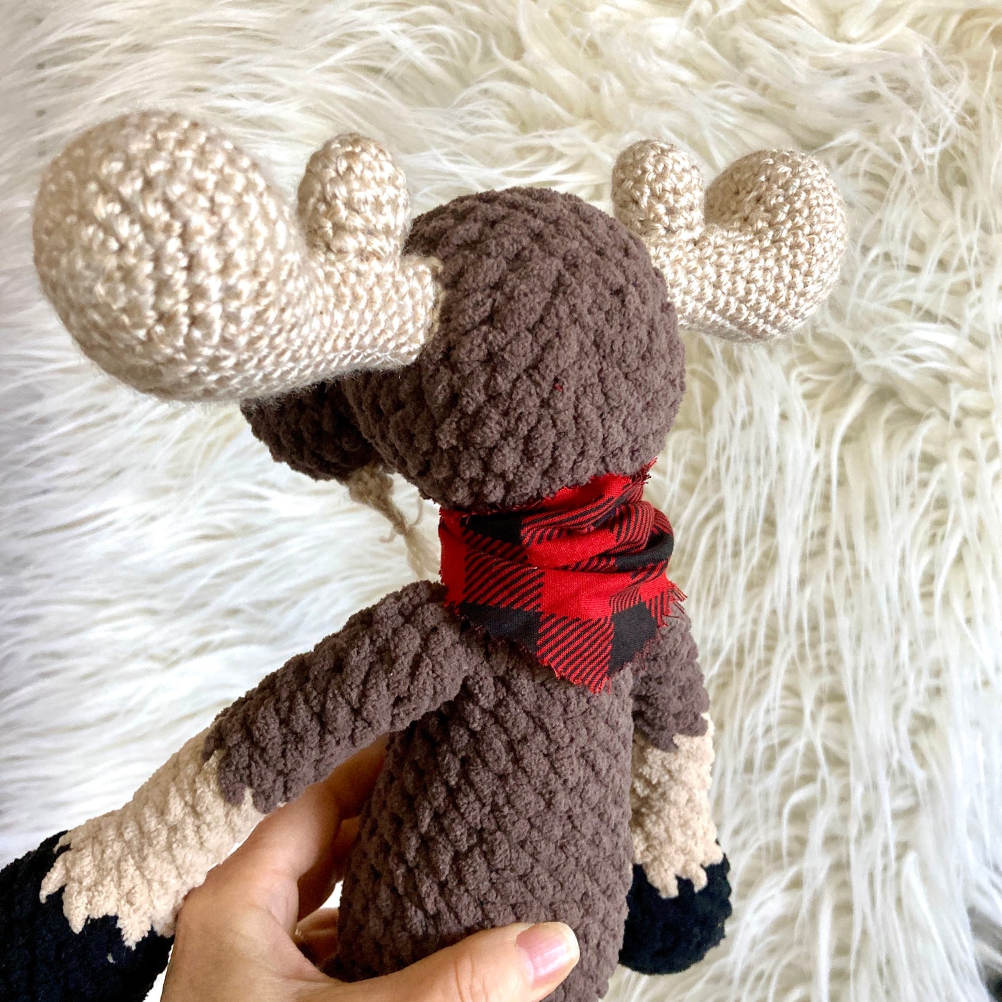 Jack Le NONORIGNAL la peluche orignal style lumberjack, Peut être personnalisé en TOUTOU DE NAISANCE (1080)