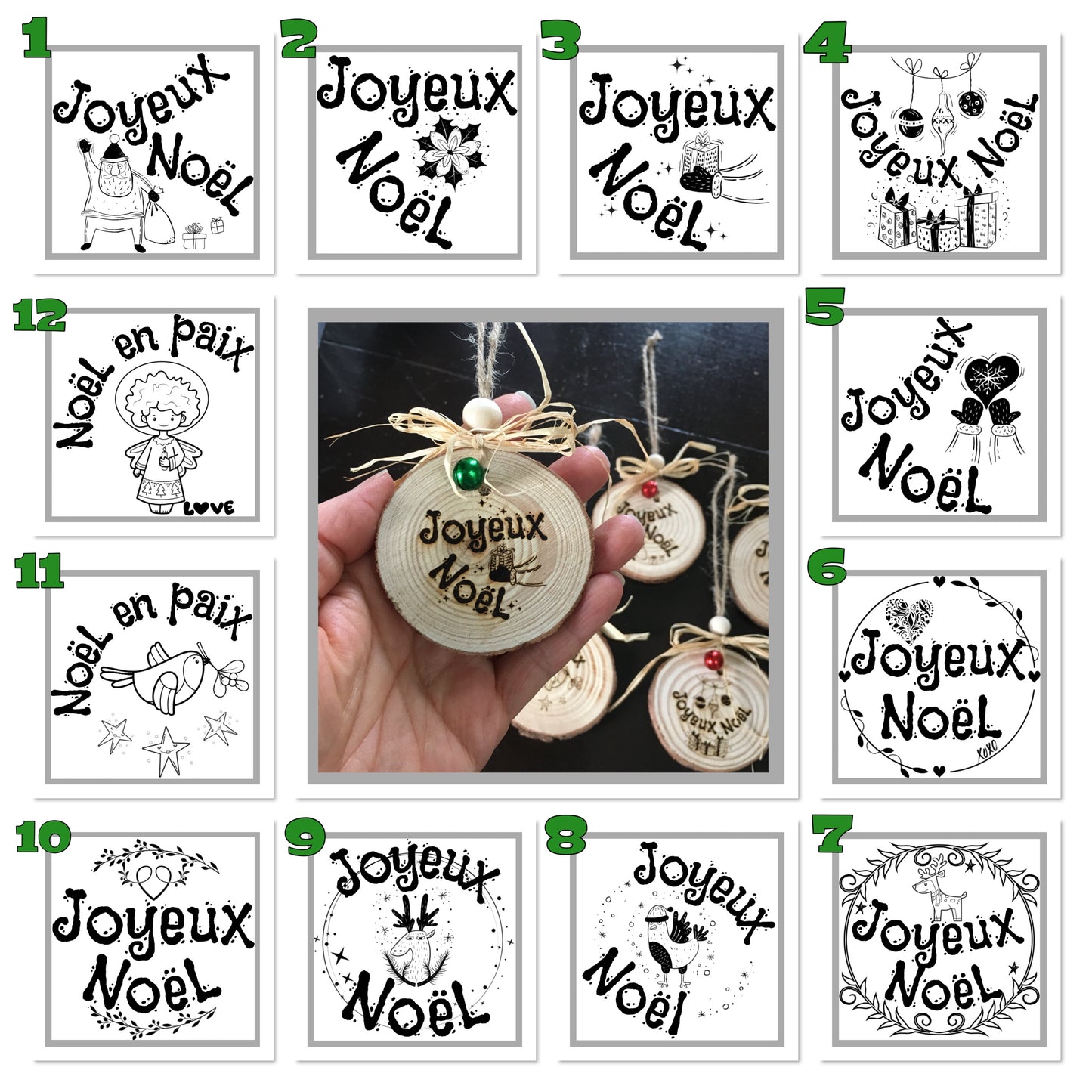 ORNEMENT pour CADEAUX ou SAPIN - JOYEUX NOËL