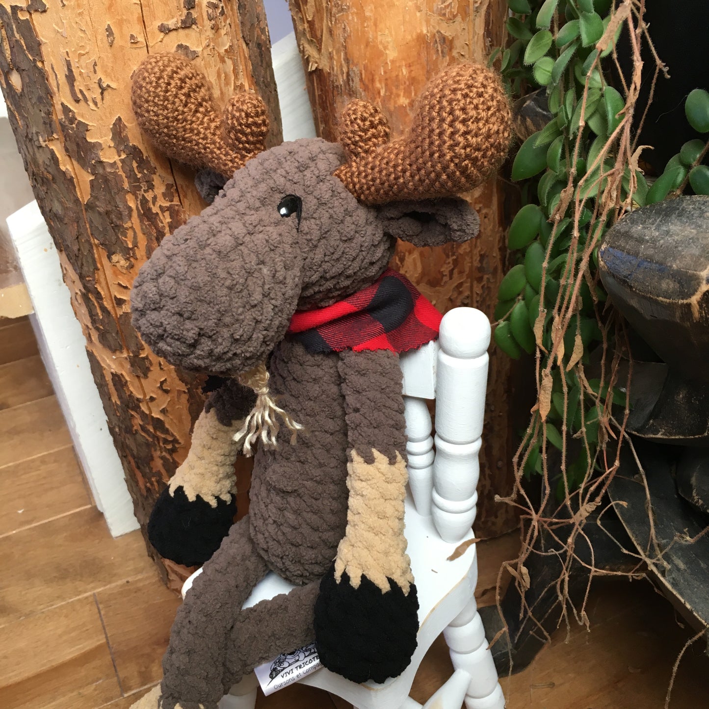 Jack Le NONORIGNAL la peluche orignal style lumberjack, Peut être personnalisé en TOUTOU DE NAISANCE