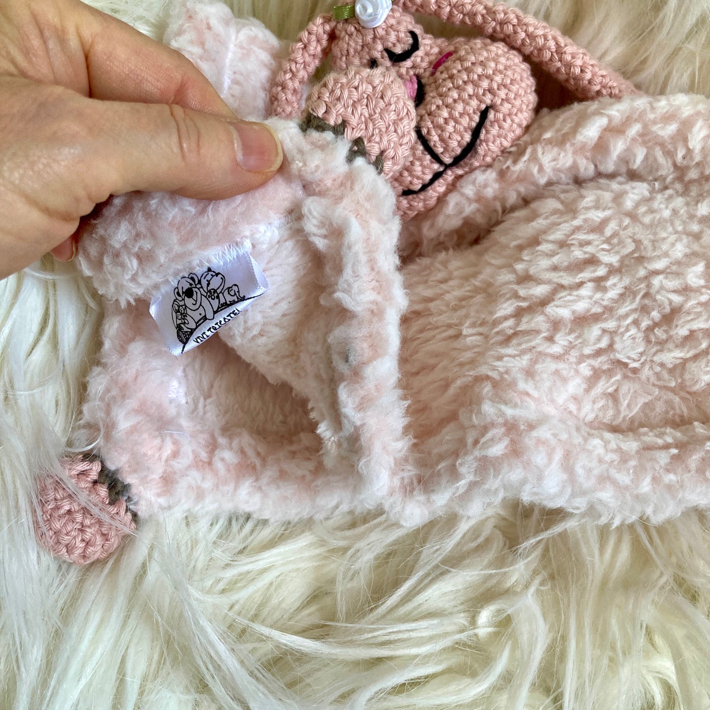 PINPIN RABBIT RATTLE Soft Toy (#920) - With organic cotton