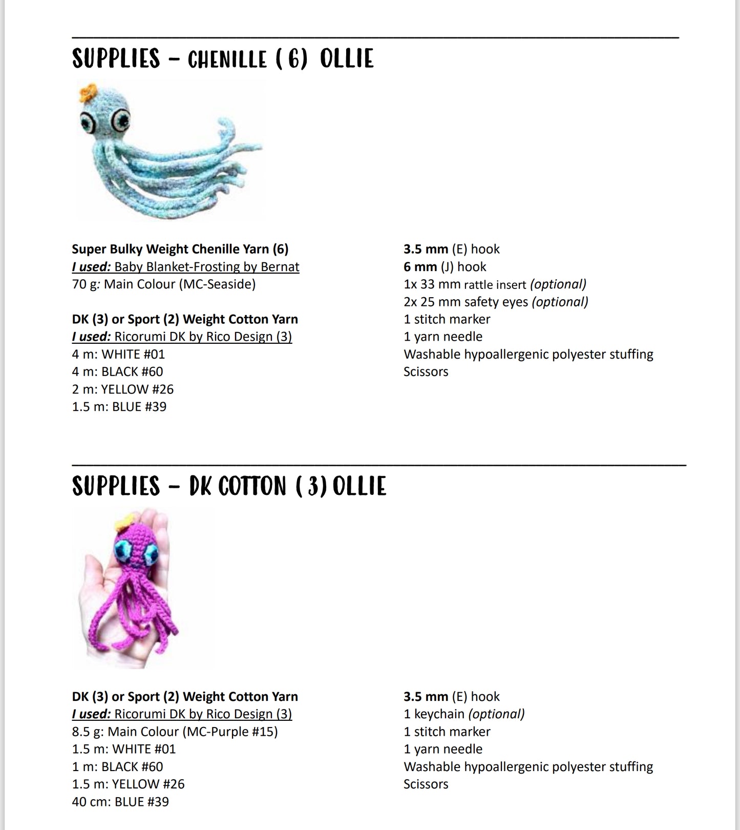 OLLIE LA PIEUVRE - PATRON AU CROCHET à télécharger, tutoriel PDF FRANÇAIS et ANGLAIS
