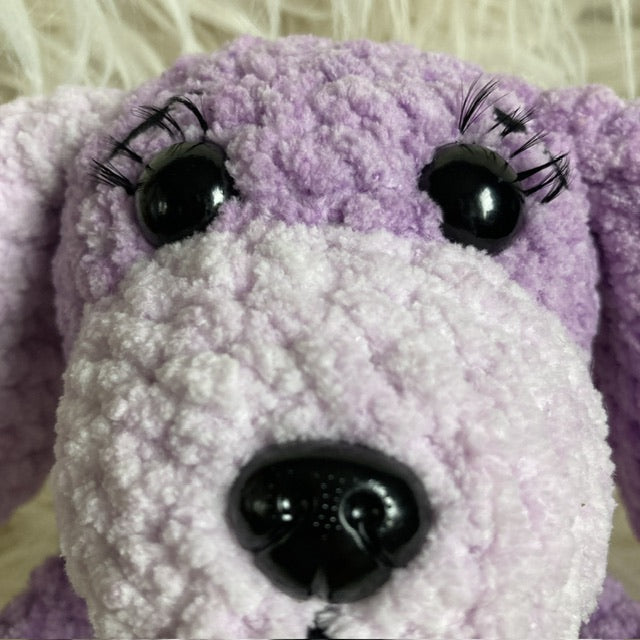 NELLY LE CHIEN - amigurumi à grosse bedaine - peut être personnalisé en PELUCHE DE NAISSANCE (#1020)