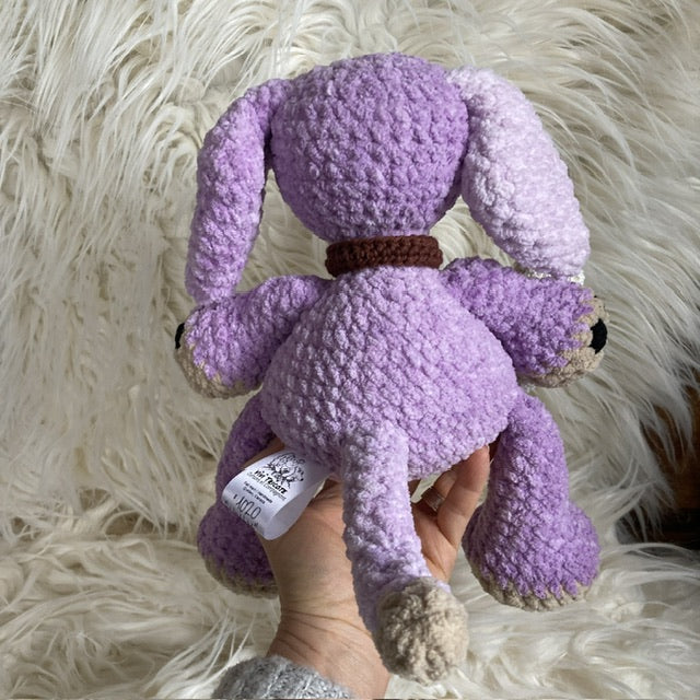 NELLY LE CHIEN - amigurumi à grosse bedaine - peut être personnalisé en PELUCHE DE NAISSANCE (#1020)