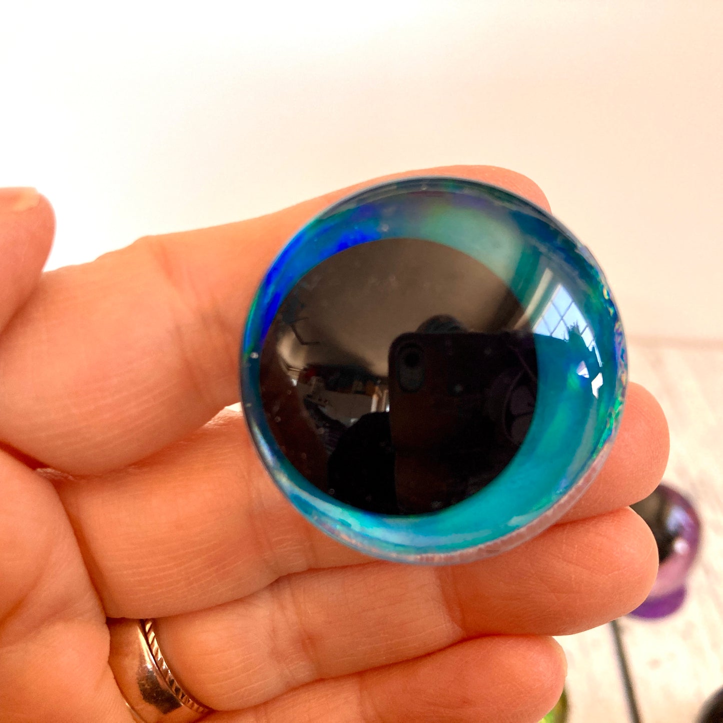 YEUX 3D DEMI-LUNE Bleu - 14mm - 16mm - 18mm - 20mm -25mm - 30mm -35mm