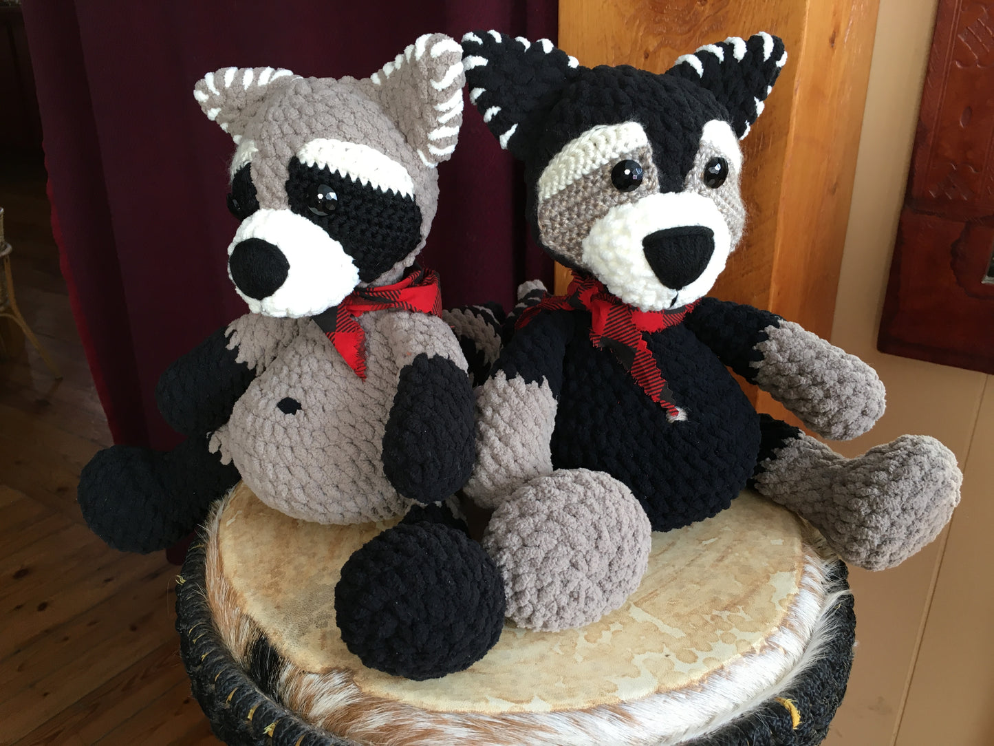 RACOON on request, can be personalized in born plushies