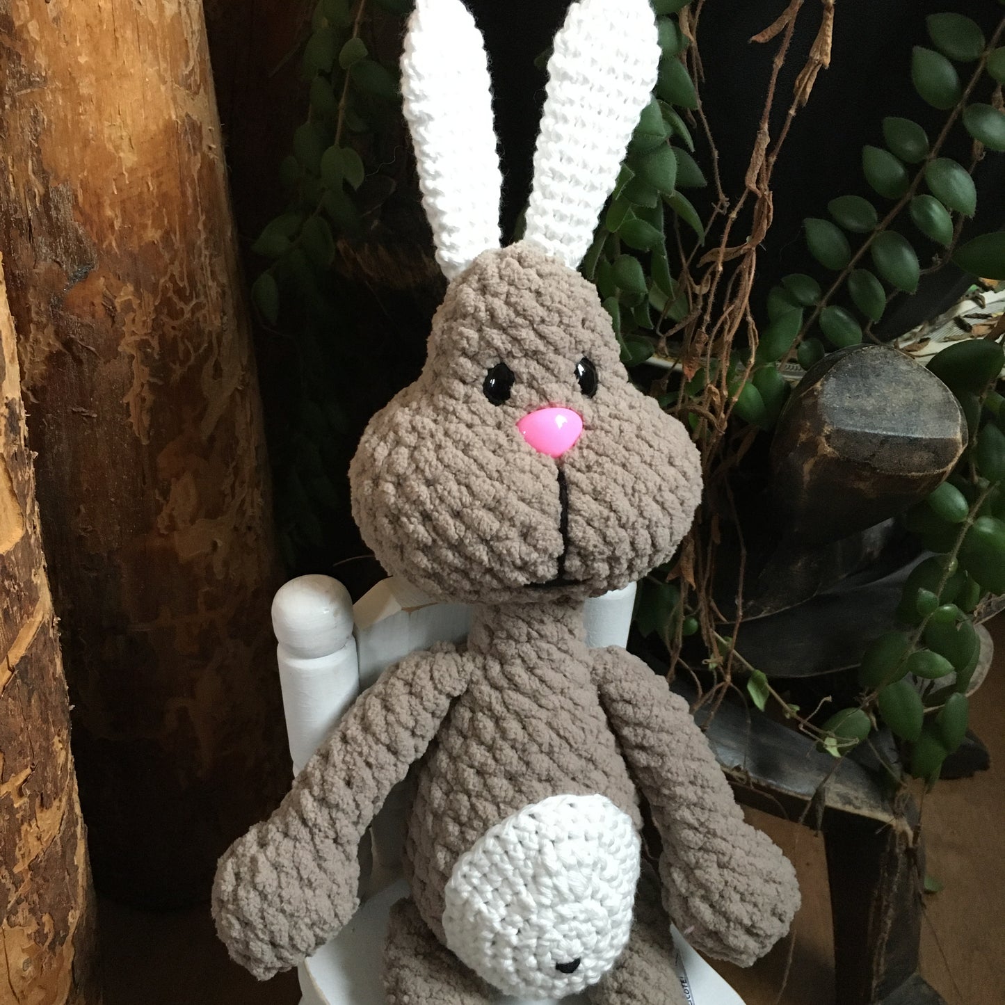 PERLIN PINPIN le lapin Squeeze-it - Beige et blanc