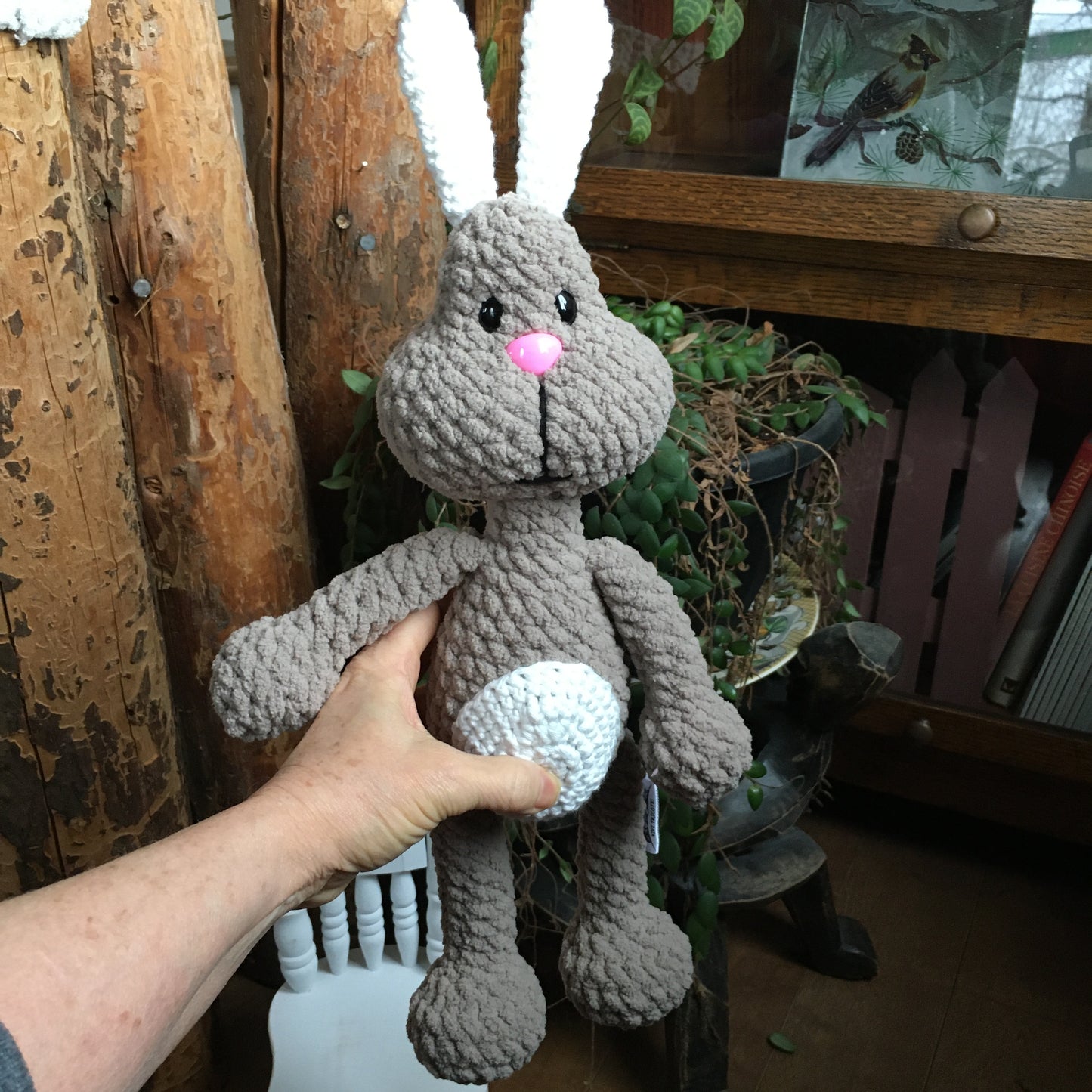 PERLIN PINPIN le lapin Squeeze-it - Beige et blanc