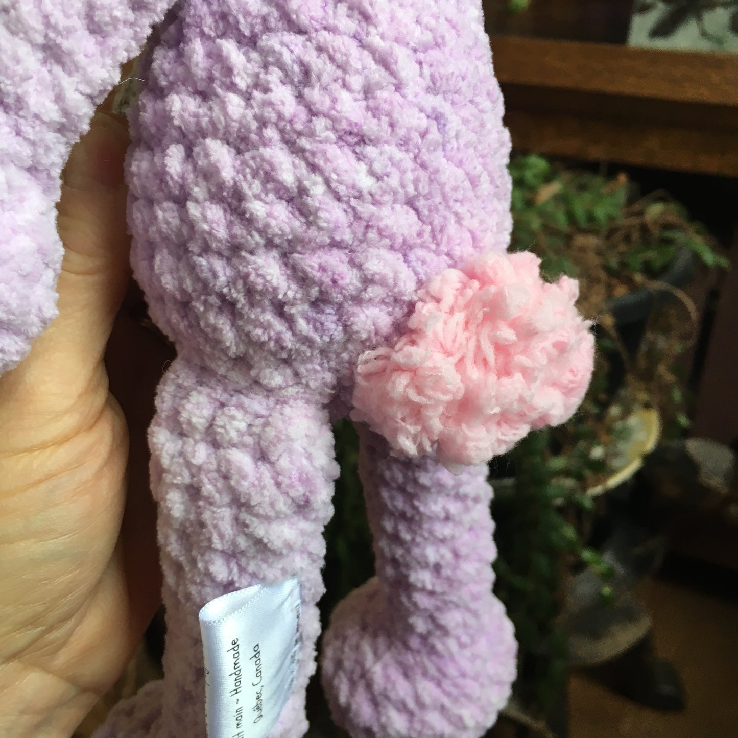 PERLIN PINPIN le lapin Squeeze-it aux oreilles tombantes- Lilas et beige (#886)