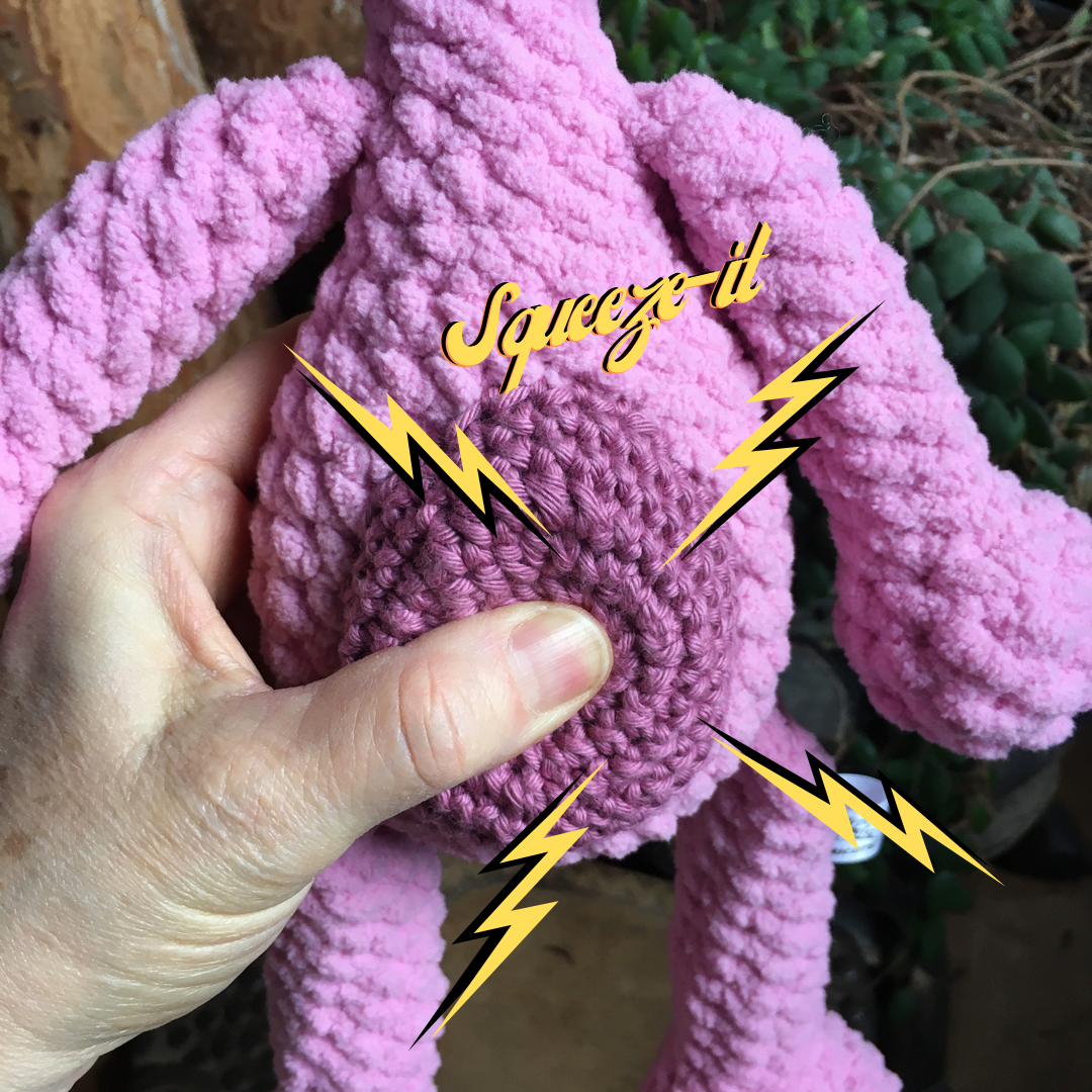 PERLIN PINPIN le lapin Rose, Squeeze-it