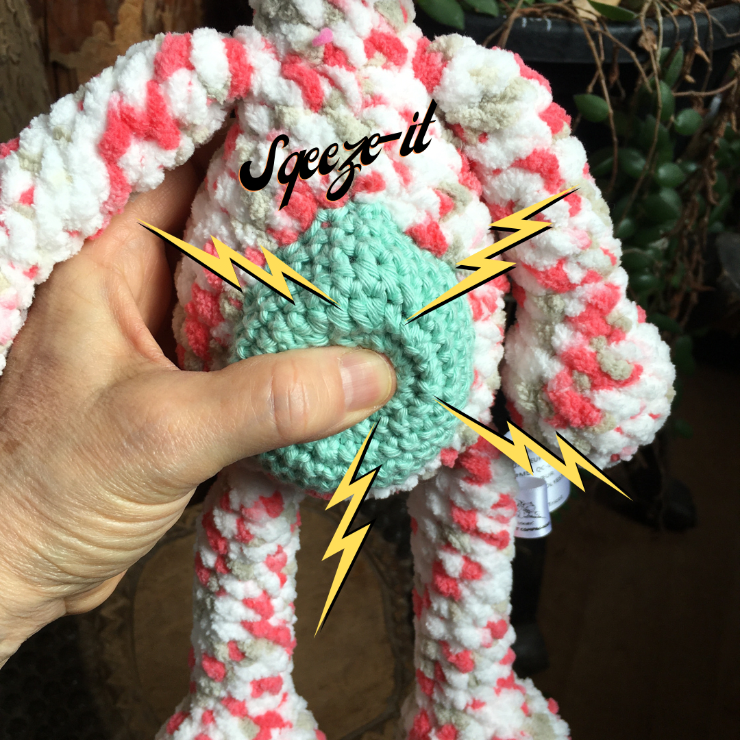 PERLIN PINPIN le lapin Squeeze-it - Mix Rose flash