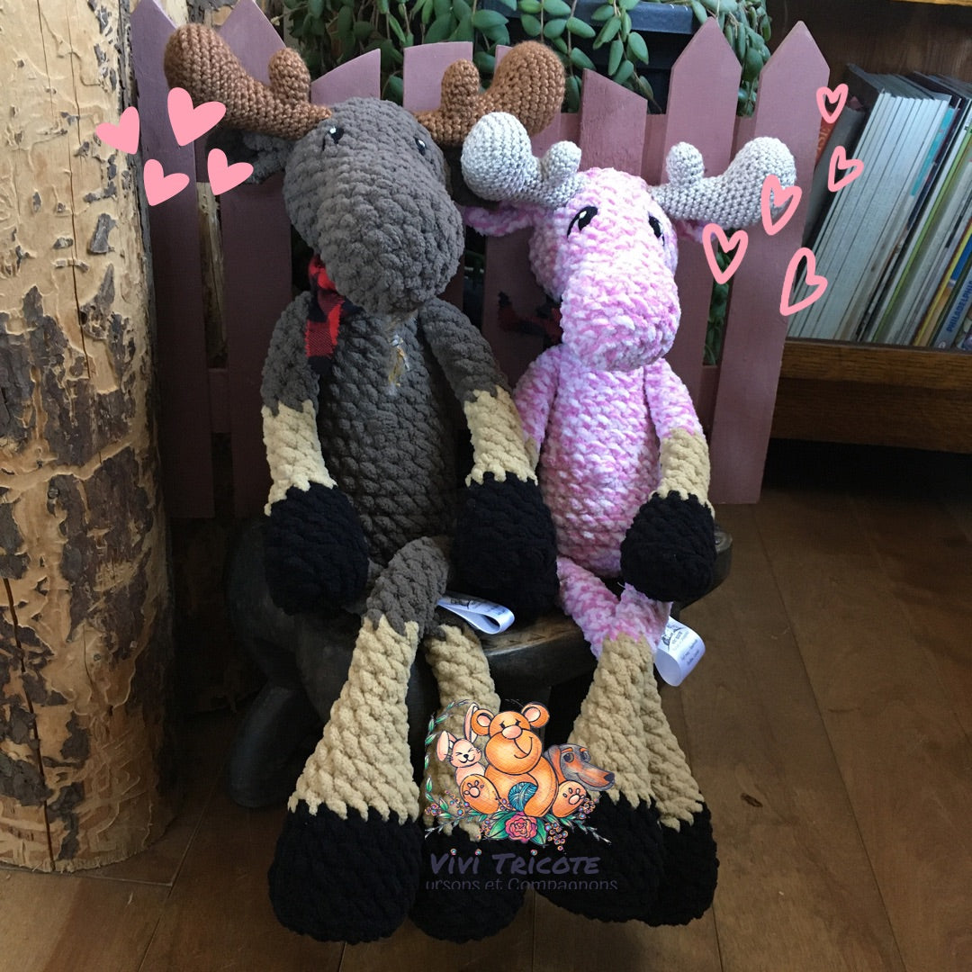 Jack le Nonorignal / the Moomoose - PATRON AU CROCHET à télécharger, PDF Français ou anglais