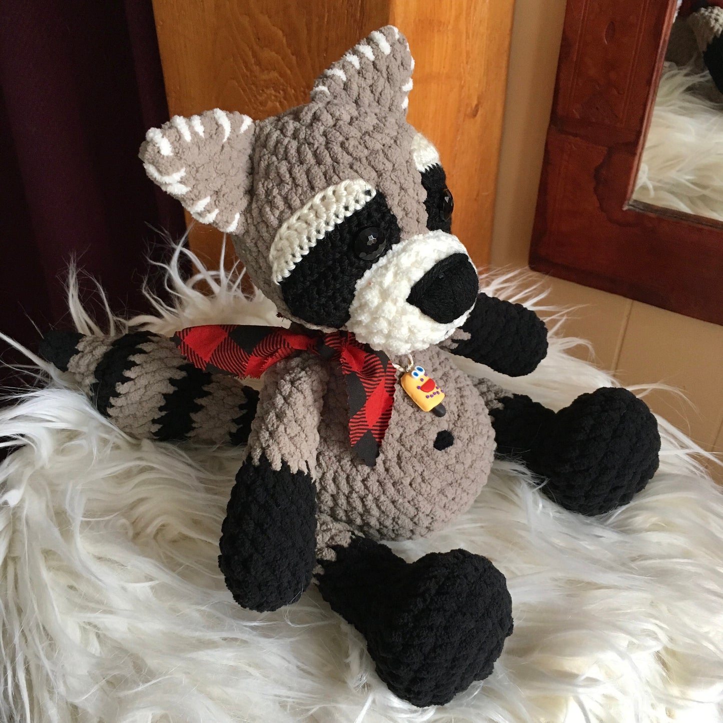 RACOON on request, can be personalized in born plushies