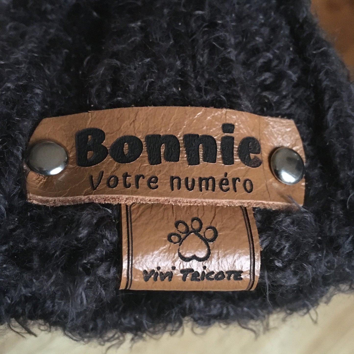 ÉTIQUETTE RECTANGULAIRE - Cuir VÉRITABLE