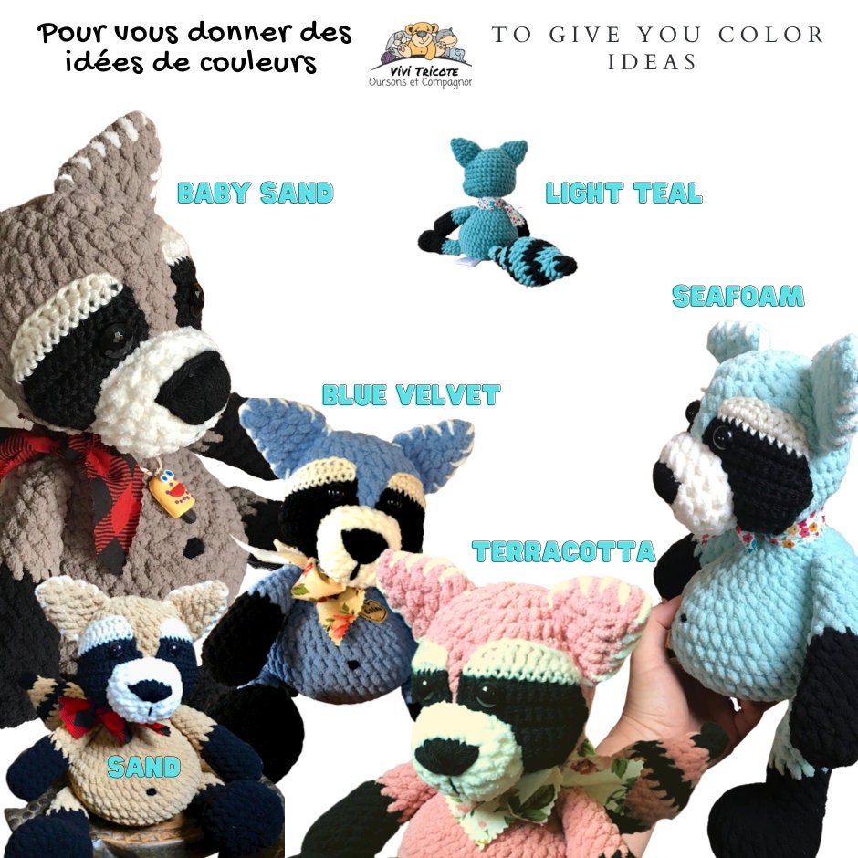 RACOON on request, can be personalized in born plushies