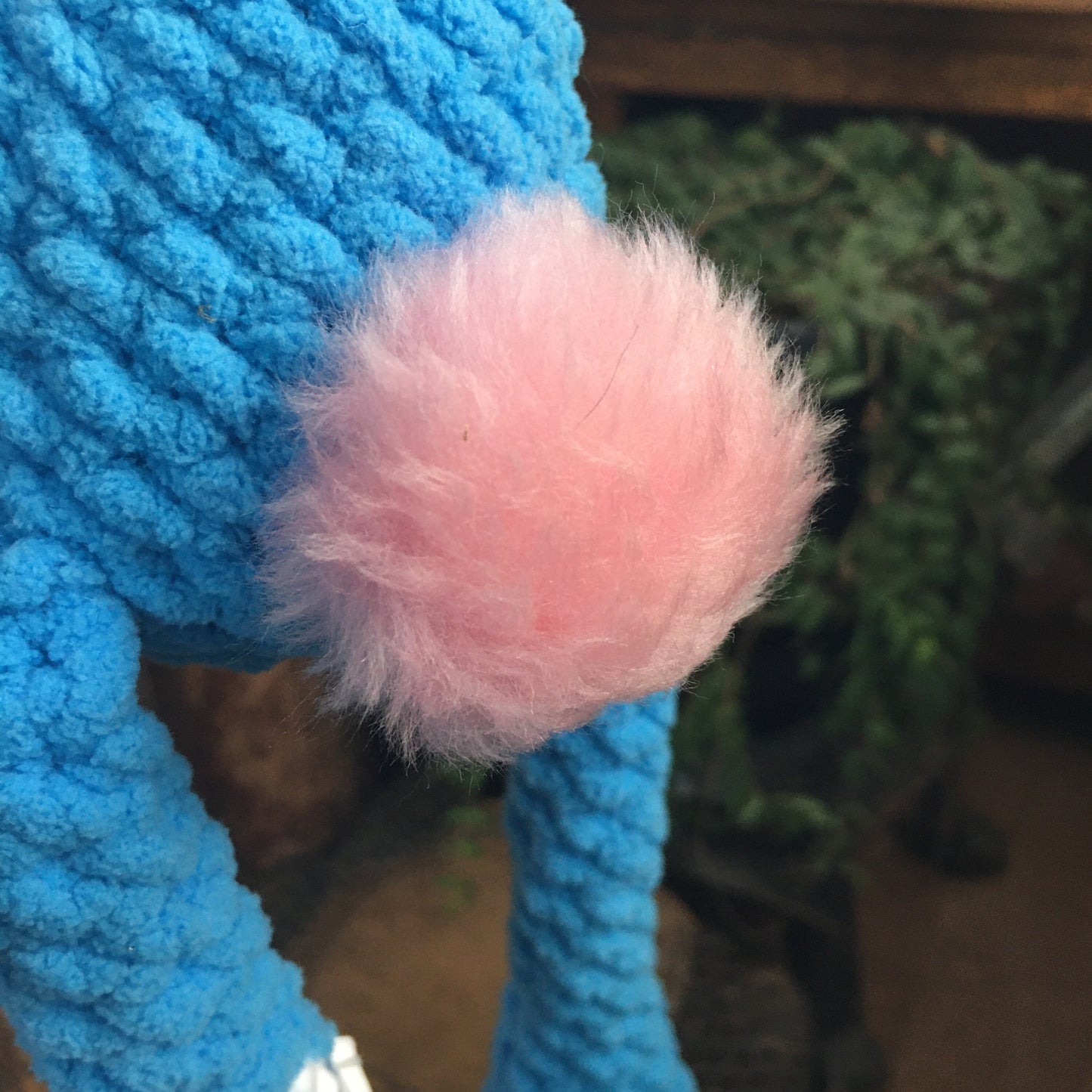 Le LAPIN bleu aux longues pattes et longues oreilles, le cadeau idéal pour Pâques, Peut être personnalisé en TOUTOU DE NAISSANCE
