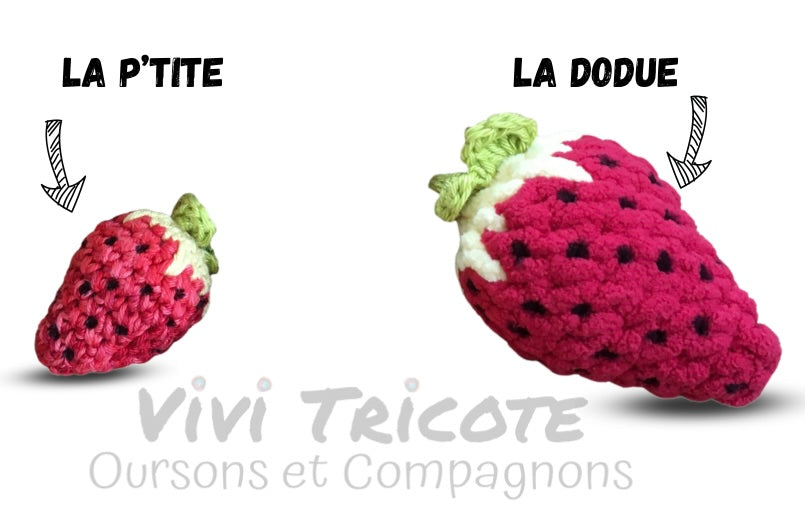 AHHH, CES FRAISES! -  PATRON AU CROCHET à télécharger, tutoriel PDF Français ou anglais
