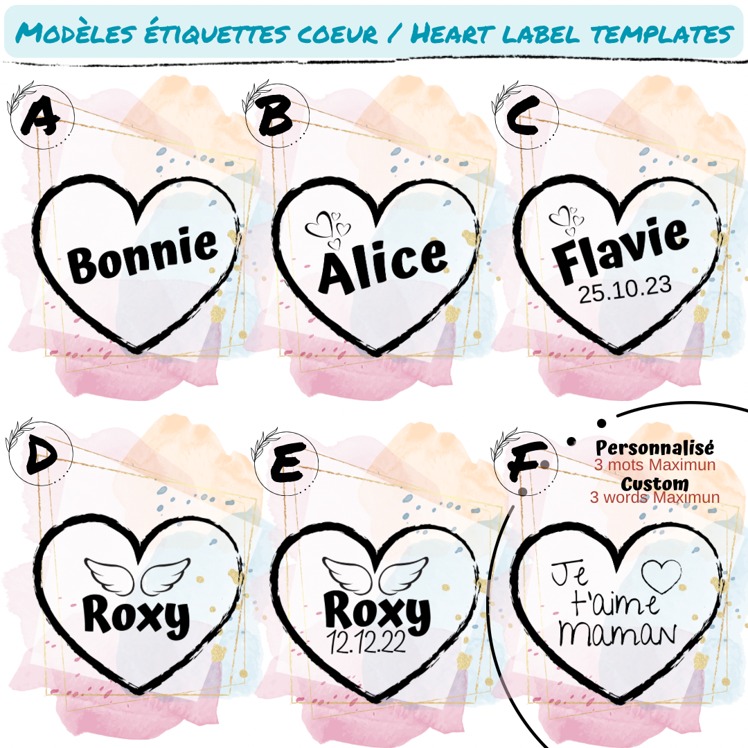 ÉTIQUETTE COEUR - CUIR VÉRITABLE