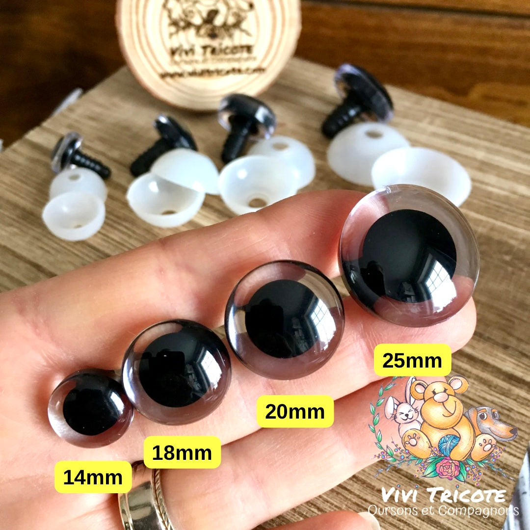 YEUX 3D No.4 - 14mm  18mm  20mm  25mm