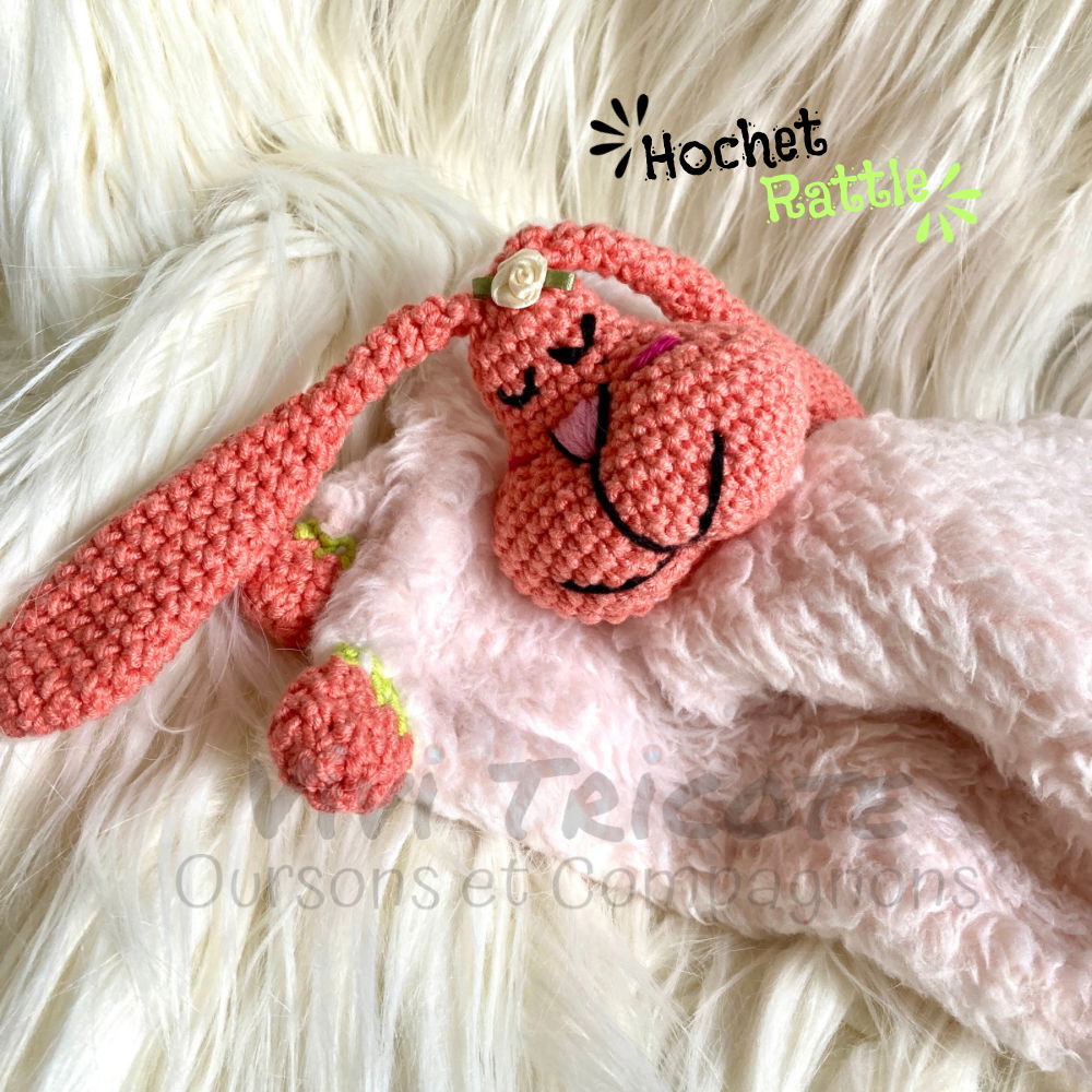 RABBIT PINPIN RATTLE Toutou-Doudou (#917)