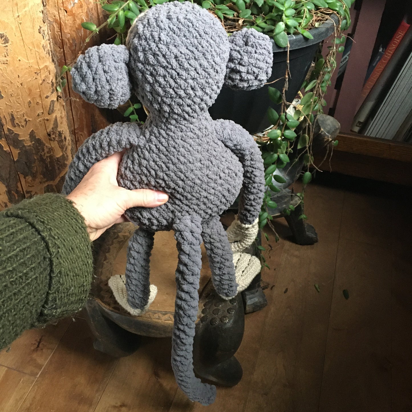 PRE-ORDER - MOOKIE the funny little monkey - gray and beige