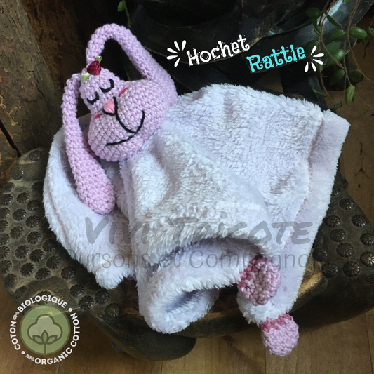 LAPIN PINPIN HOCHET Toutou-Doudou (#913) - Avec coton biologique