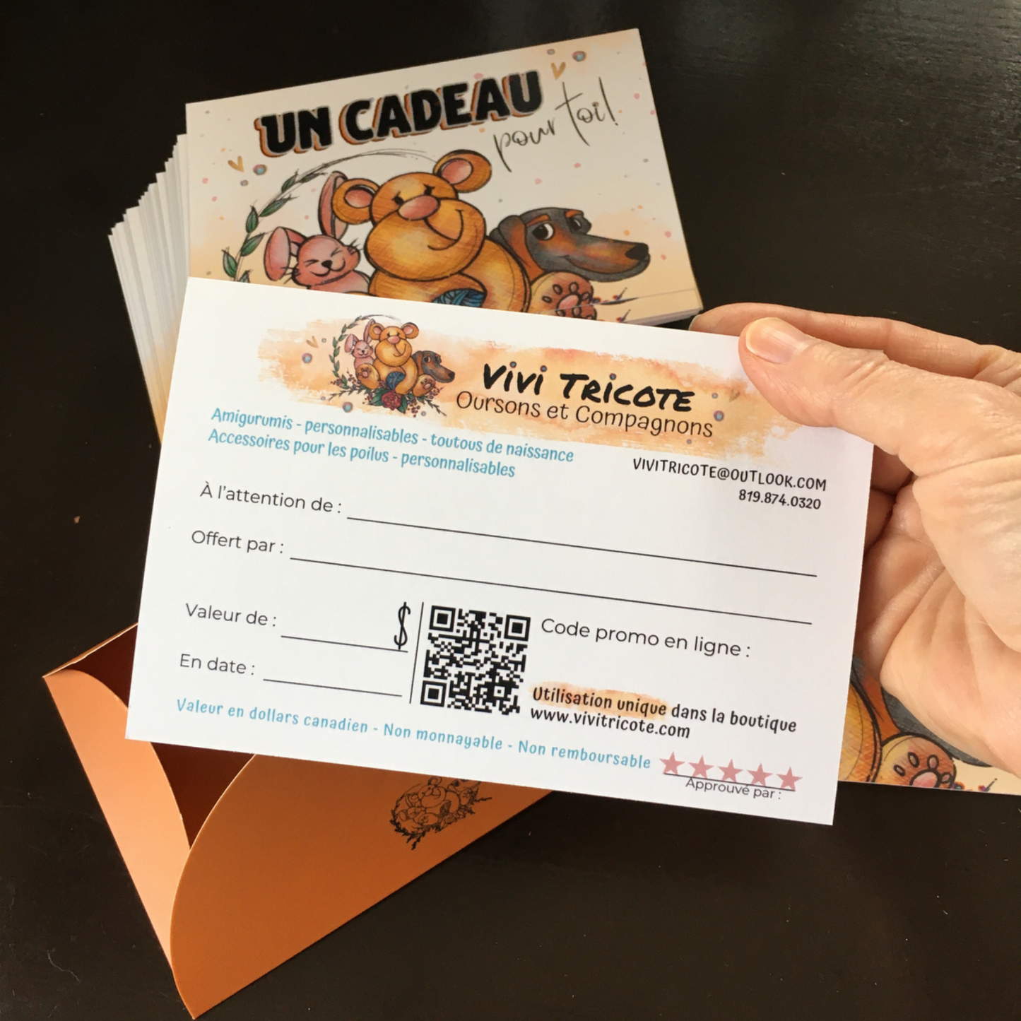 CARTES-CADEAUX par la poste (Français)