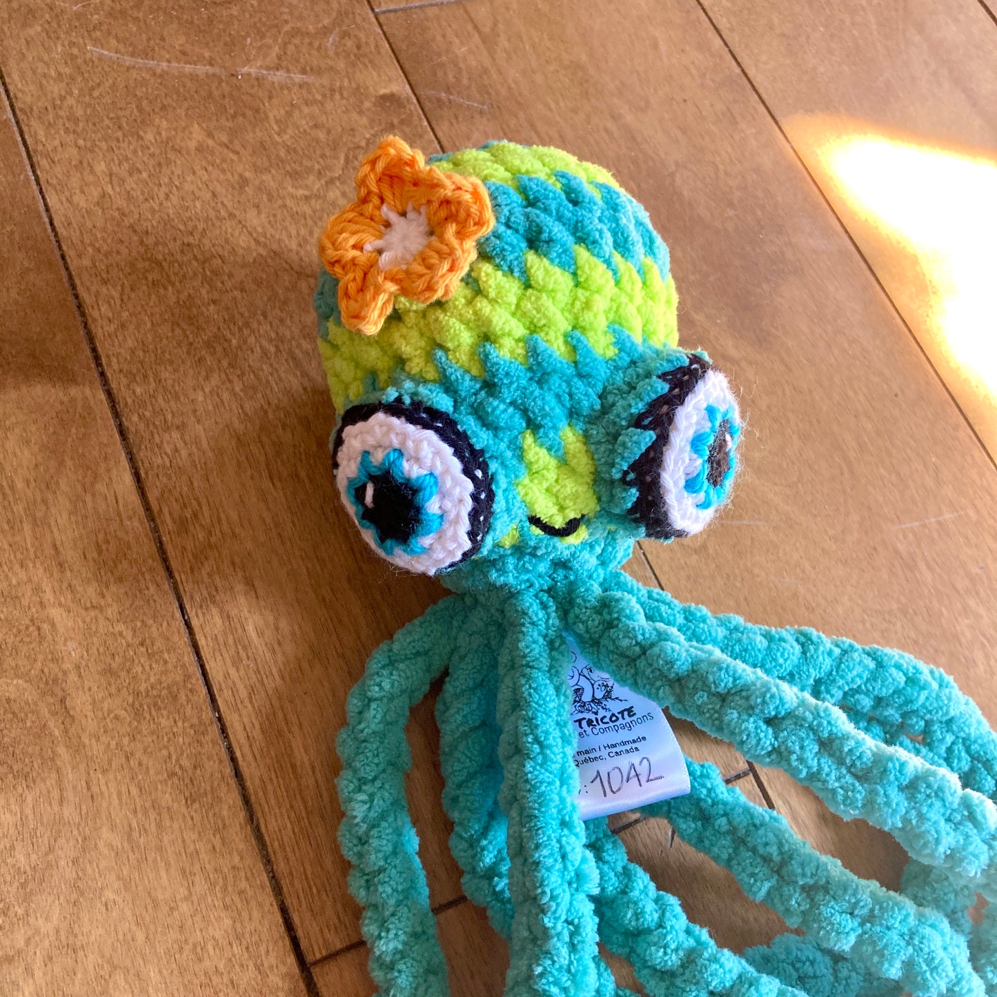 OLLIE LA PIEUVRE Turquoise et Verte - Amigurumi HOCHET (#1042)
