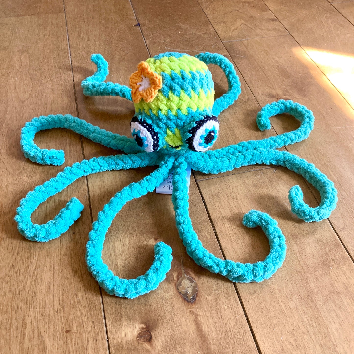 OLLIE LA PIEUVRE Turquoise et Verte - Amigurumi HOCHET (#1042)