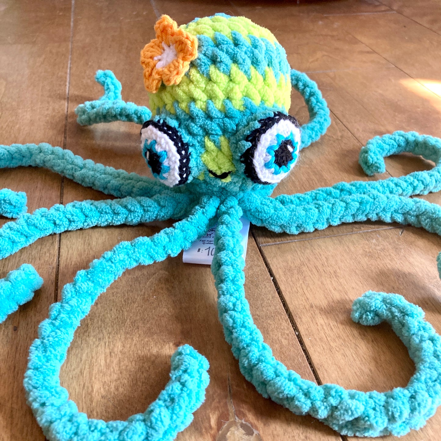 OLLIE LA PIEUVRE Turquoise et Verte - Amigurumi HOCHET (#1042)
