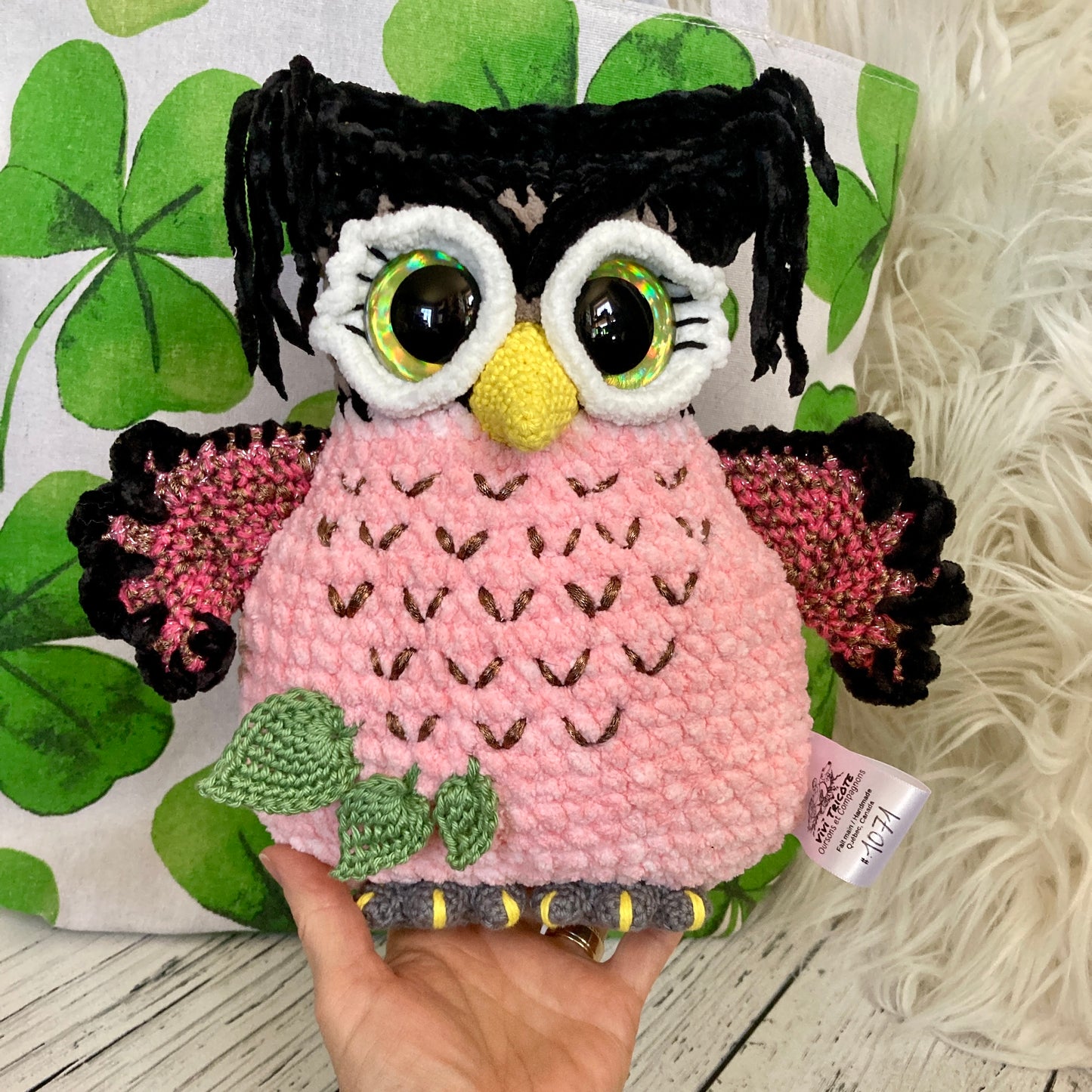 HIBOUDINI - AMIGURUMI HIBOU ROSE (#1071)
