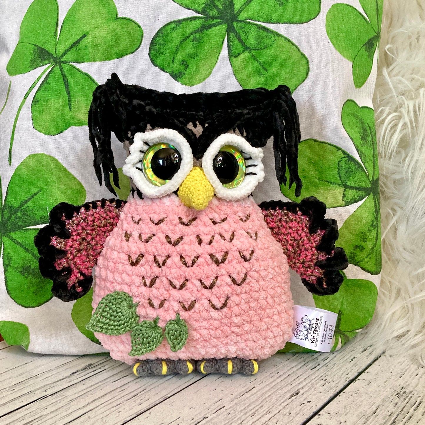 HIBOUDINI - AMIGURUMI HIBOU ROSE (#1071)