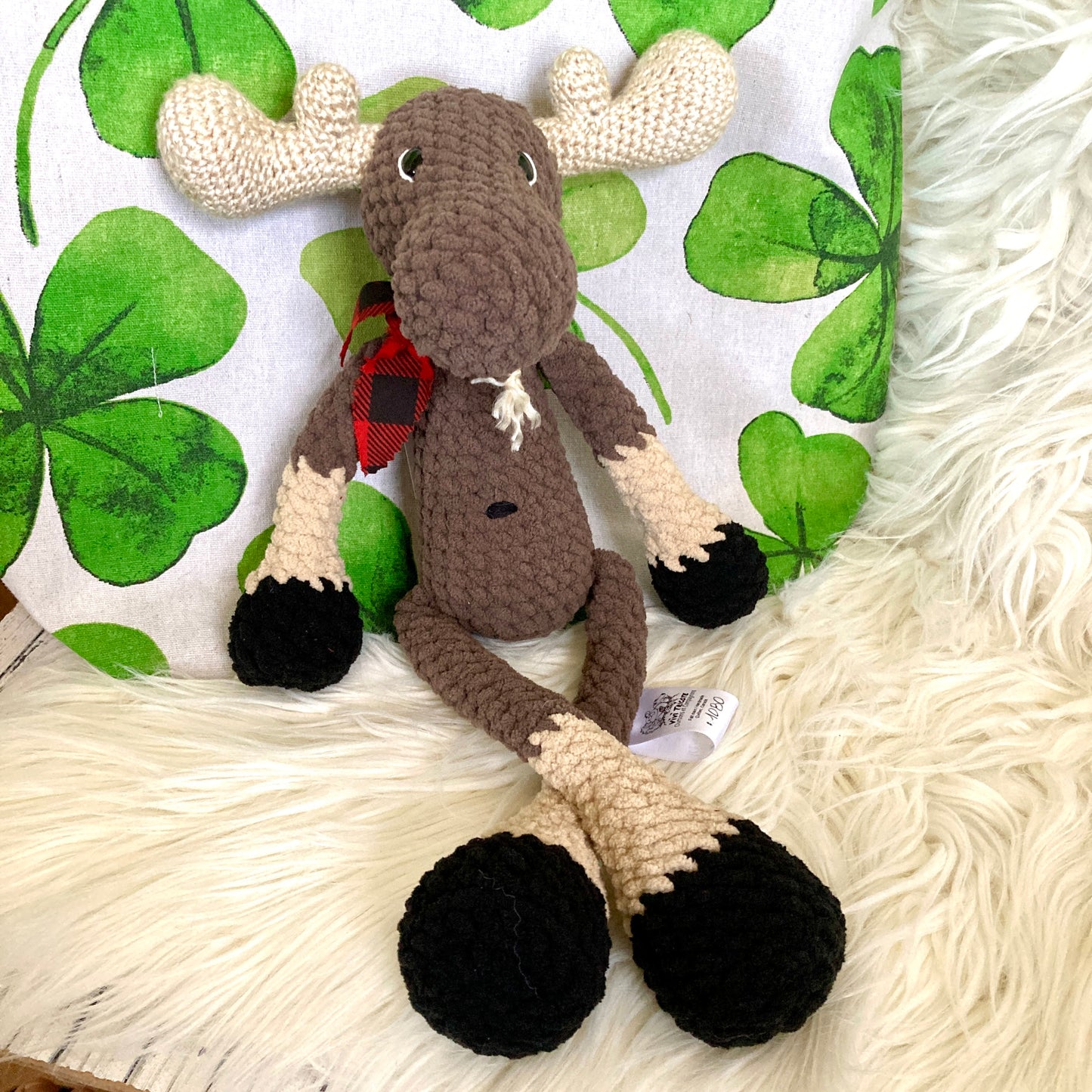 Jack Le NONORIGNAL la peluche orignal style lumberjack, Peut être personnalisé en TOUTOU DE NAISANCE (1080)