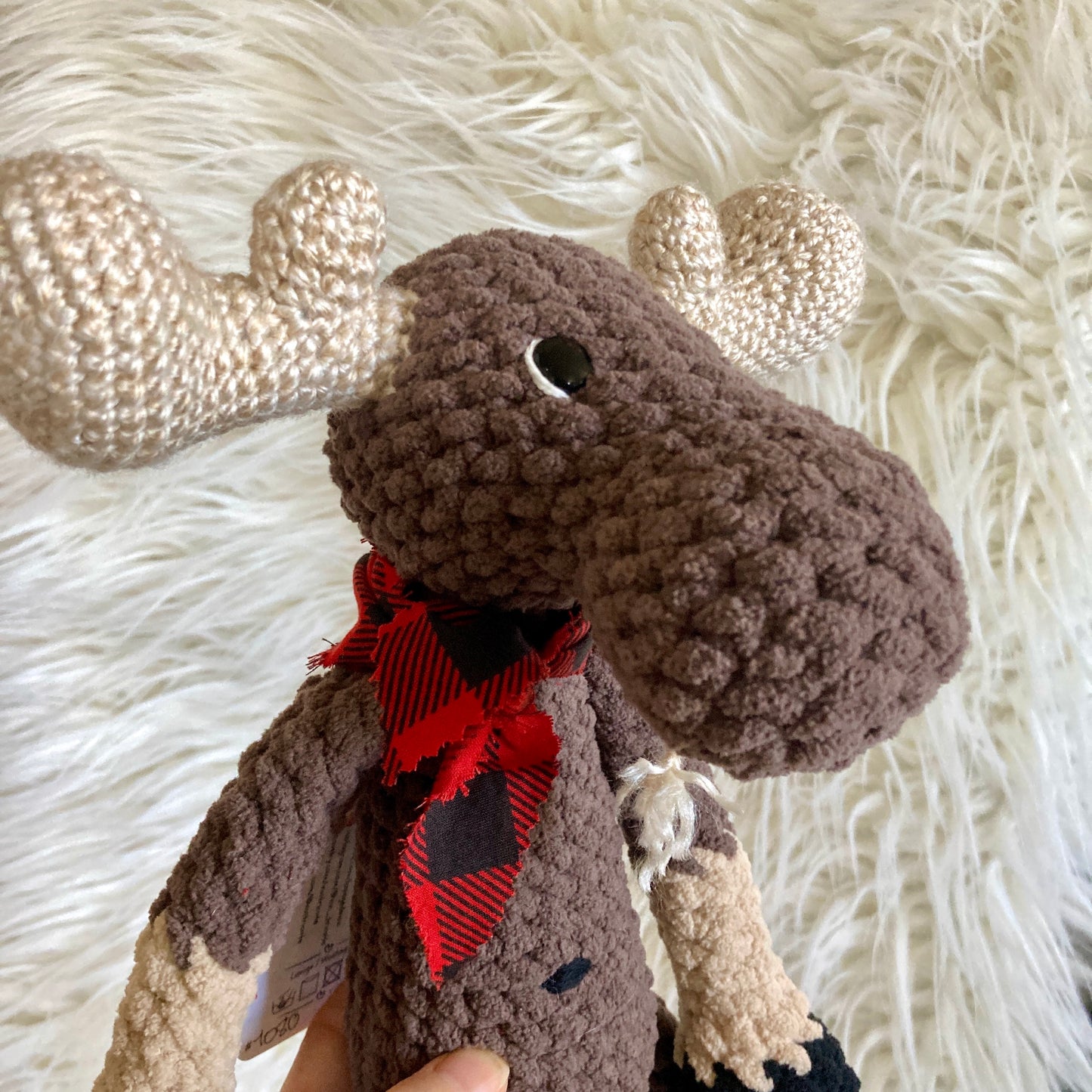 Jack Le NONORIGNAL la peluche orignal style lumberjack, Peut être personnalisé en TOUTOU DE NAISANCE (1080)