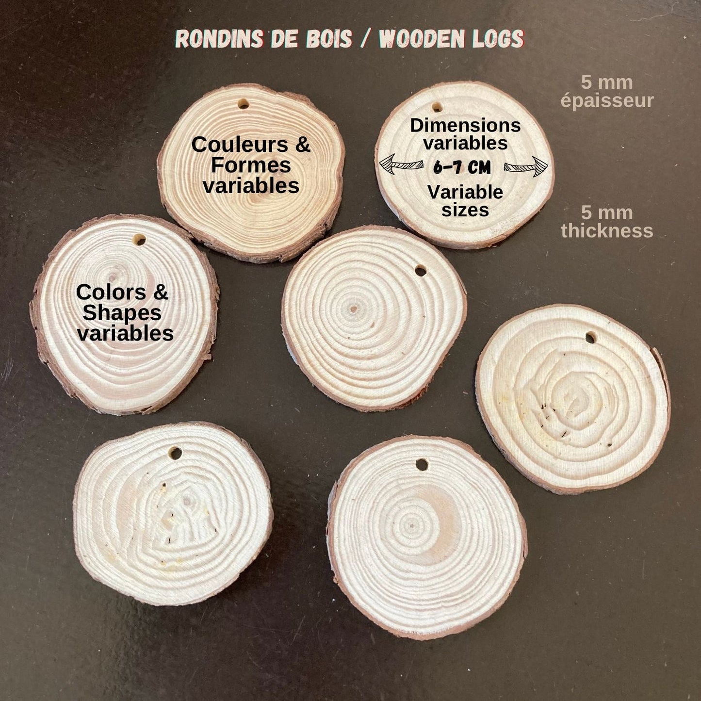 À SUSPENDRE - BONNE ANNÉE - ORNEMENT DE BOIS