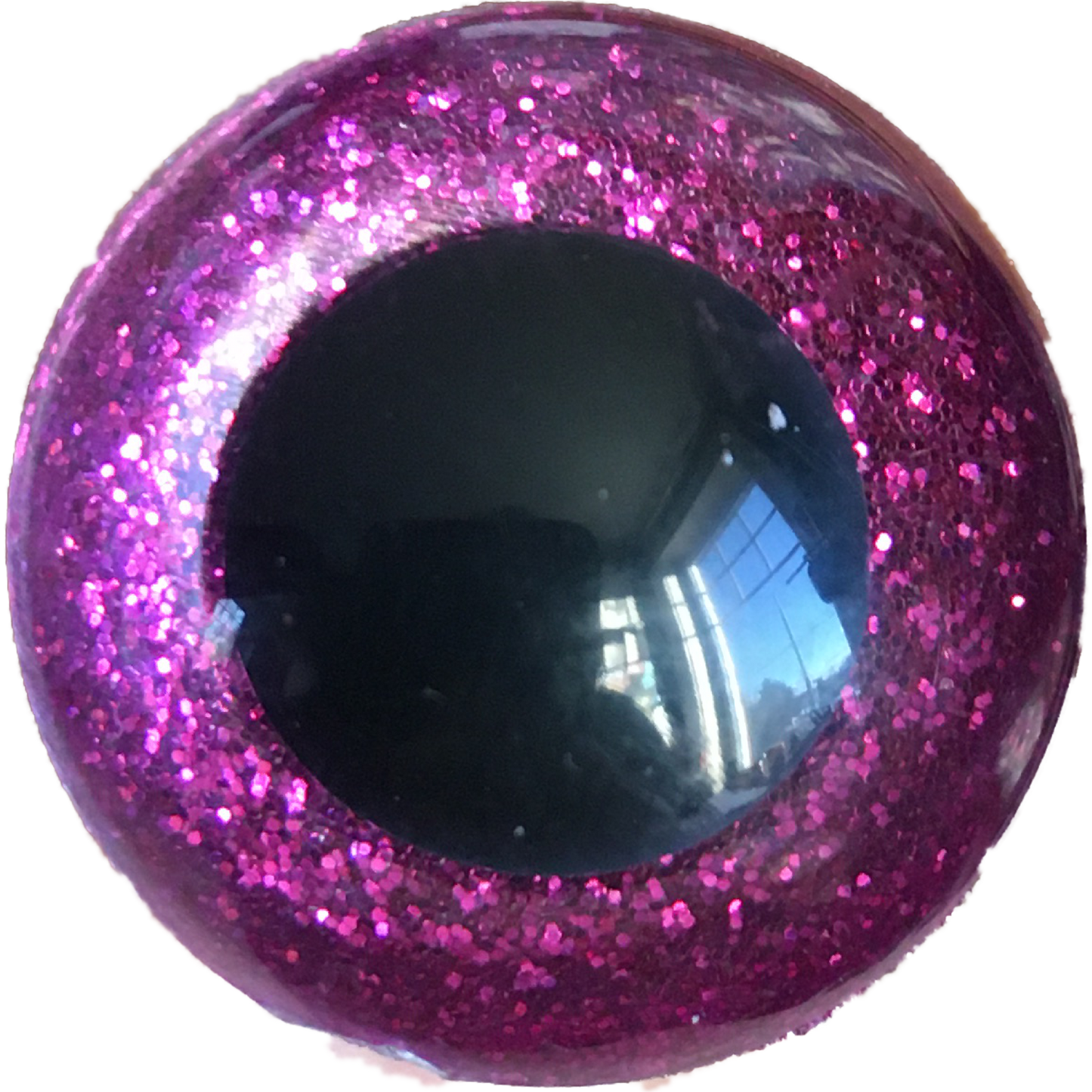 YEUX BLING-BLING couleur 3)FUSCHIA / 24mm
