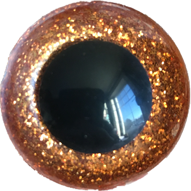 YEUX BLING-BLING couleur 5)CUIVRE / 24mm
