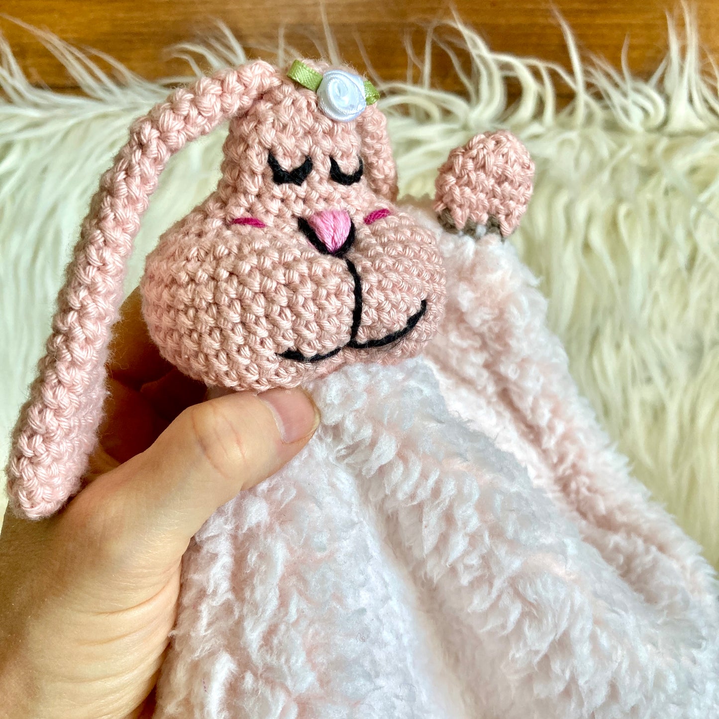 PINPIN RABBIT RATTLE Soft Toy (#920) - With organic cotton
