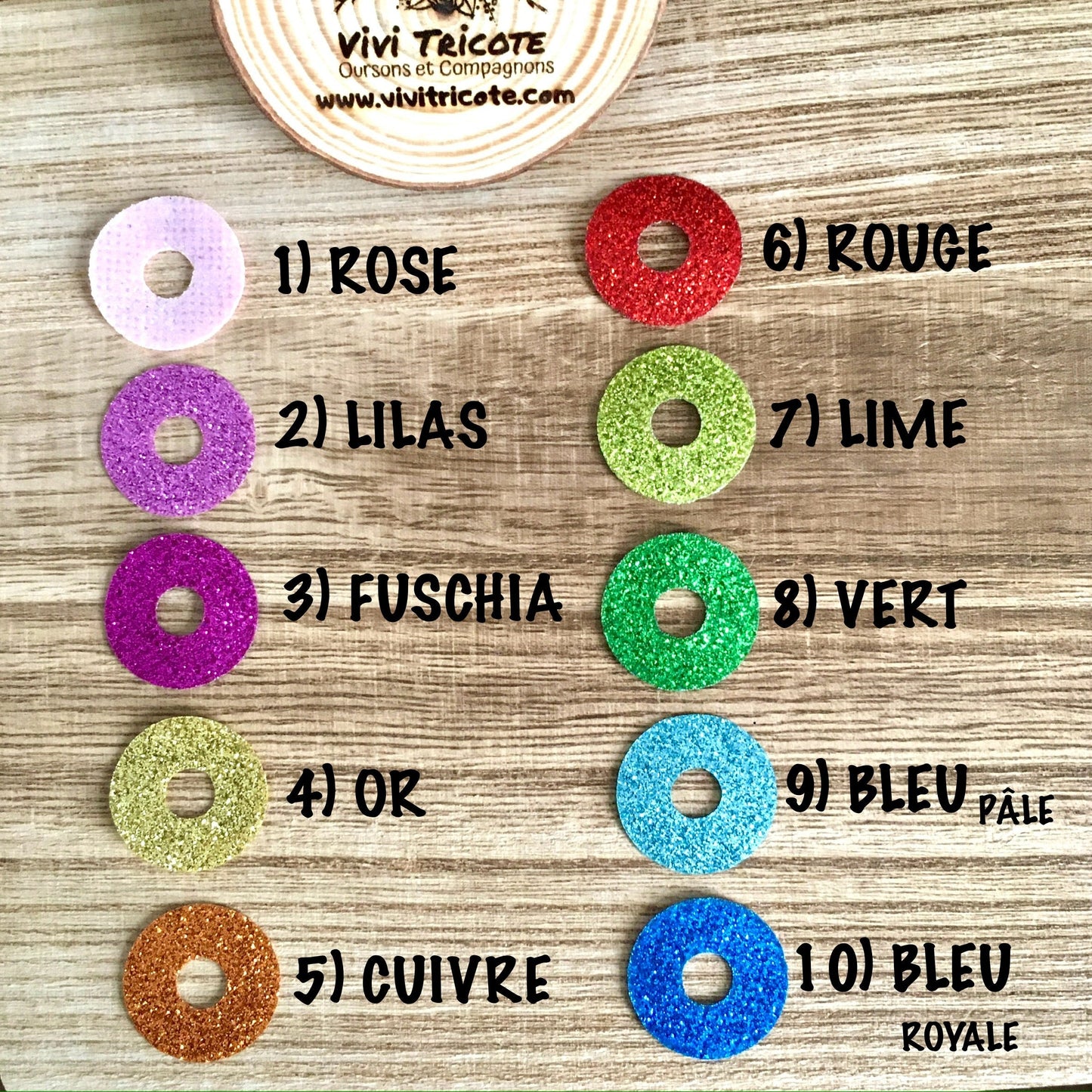 YEUX BLING-BLING couleur 3)FUSCHIA / 24mm