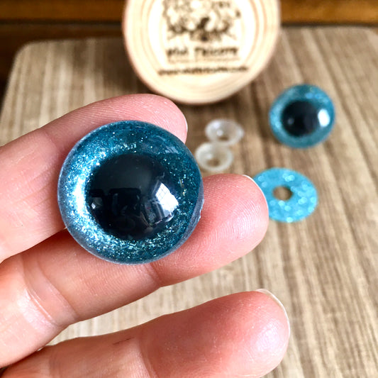 YEUX BLING-BLING couleur 9)BLEU PÂLE / 24mm