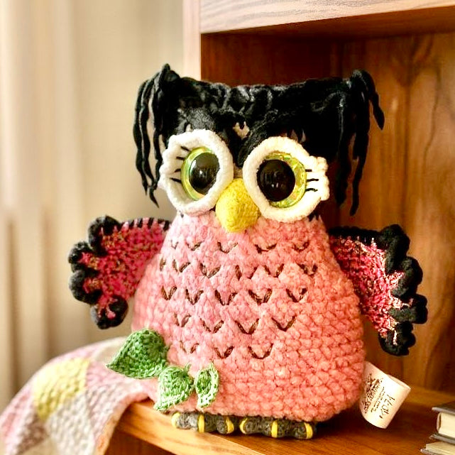 HIBOUDINI - AMIGURUMI HIBOU ROSE (#1071)