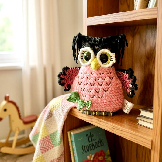 HIBOUDINI - AMIGURUMI HIBOU ROSE (#1071)