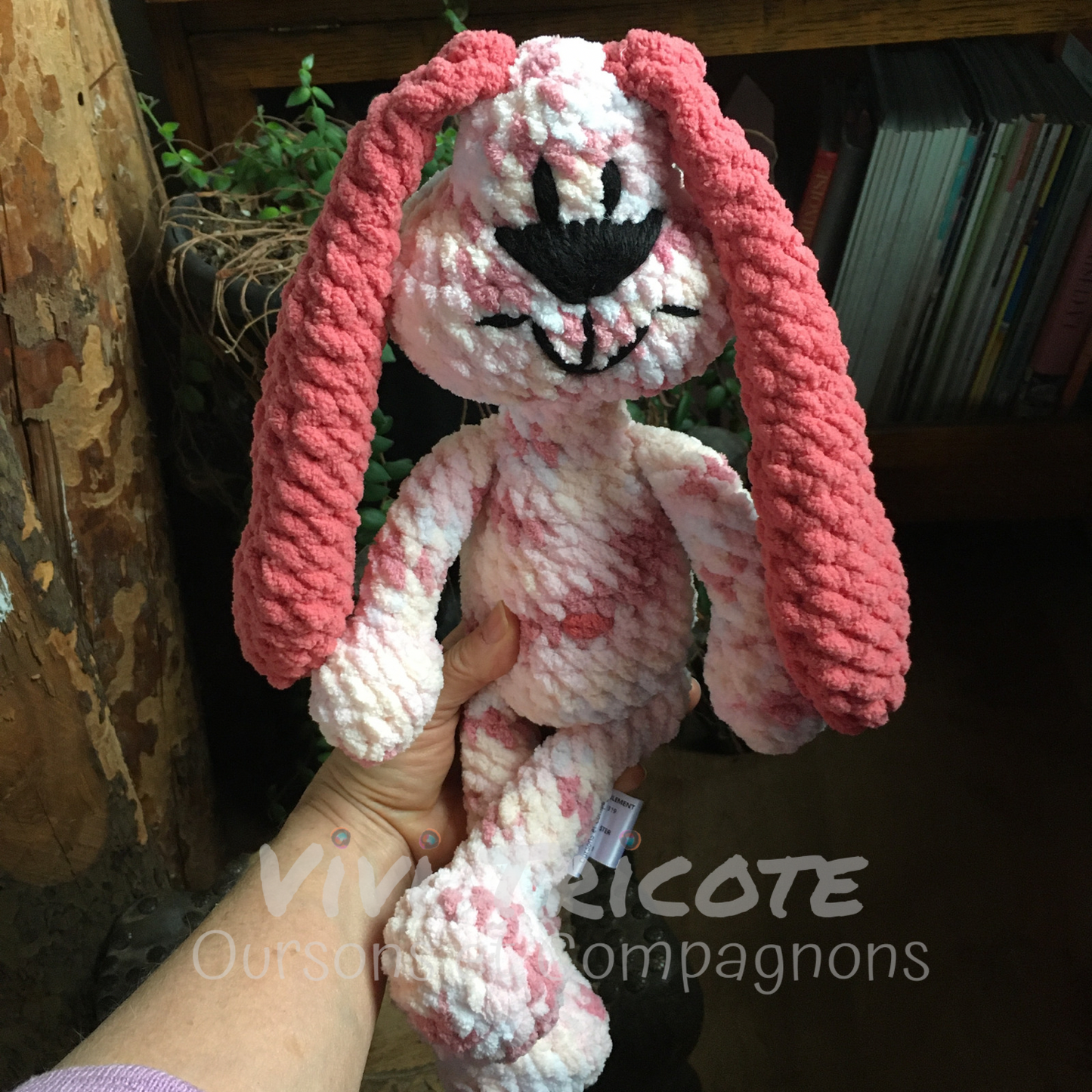 PERLIN PINPIN le lapin à longue oreilles - Mix Rose