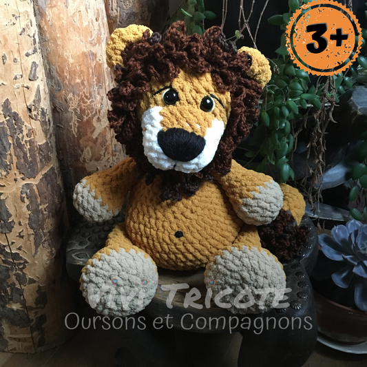 PRÉ COMMANDE - LE ROI LÉON - LE LION à grosse bedaine, peut être personnalisé en toutou de naissance