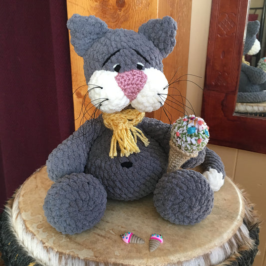PRÉ COMMANDE - GRIPPETTE le chaton gourmand gris