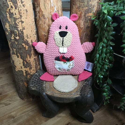 PRÉ COMMANDE - WILMA LA MAMAN CASTOR rose, amie de la fée des dents
